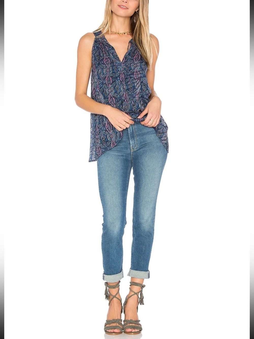 Joie Elin Silk Sleeveless Top
